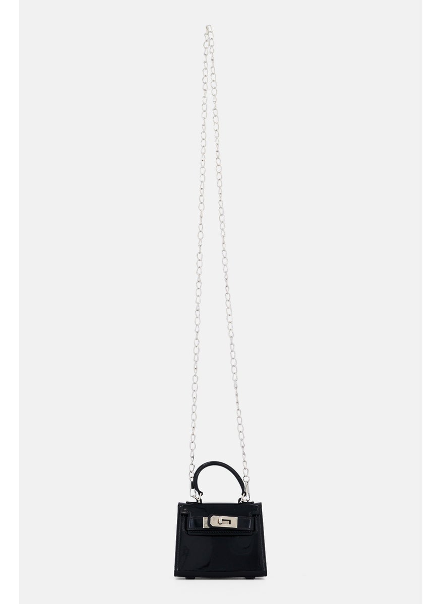 Willow & Ruby Kids Girl Patent Leather Mini Handbag, Black  - Image 1