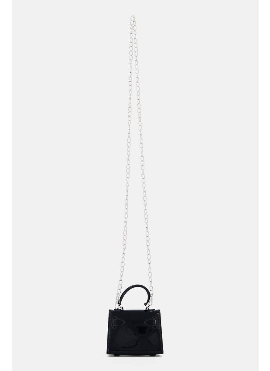 Willow & Ruby Kids Girl Patent Leather Mini Handbag, Black  - Image 2