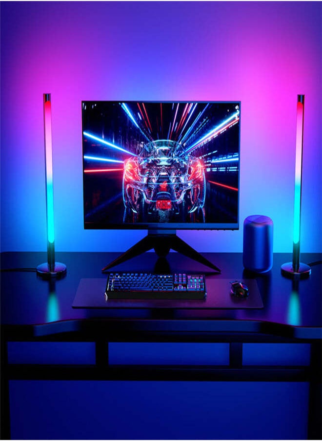 Smart LED Light Bars With Music Sync Bluetooth App And Remote Control RGB Smart Flow Lights With Various Scene Modes And Music Modes For Gaming Lights TV Backlight Entertainment Party