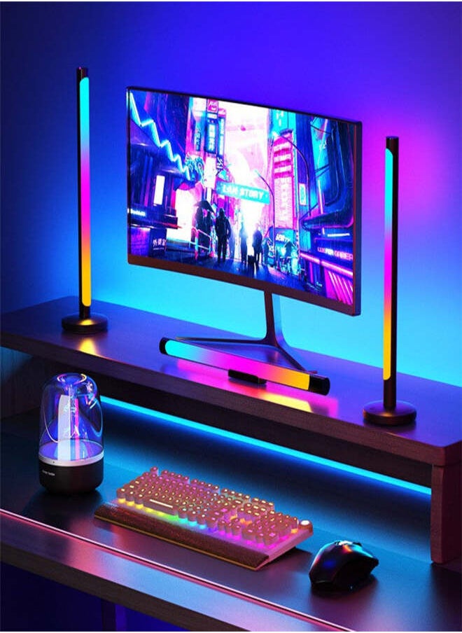 Smart LED Light Bars With Music Sync Bluetooth App And Remote Control RGB Smart Flow Lights With Various Scene Modes And Music Modes For Gaming Lights TV Backlight Entertainment Party