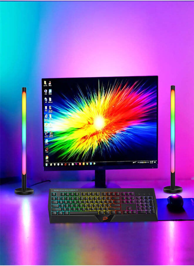 Smart LED Light Bars With Music Sync Bluetooth App And Remote Control RGB Smart Flow Lights With Various Scene Modes And Music Modes For Gaming Lights TV Backlight Entertainment Party