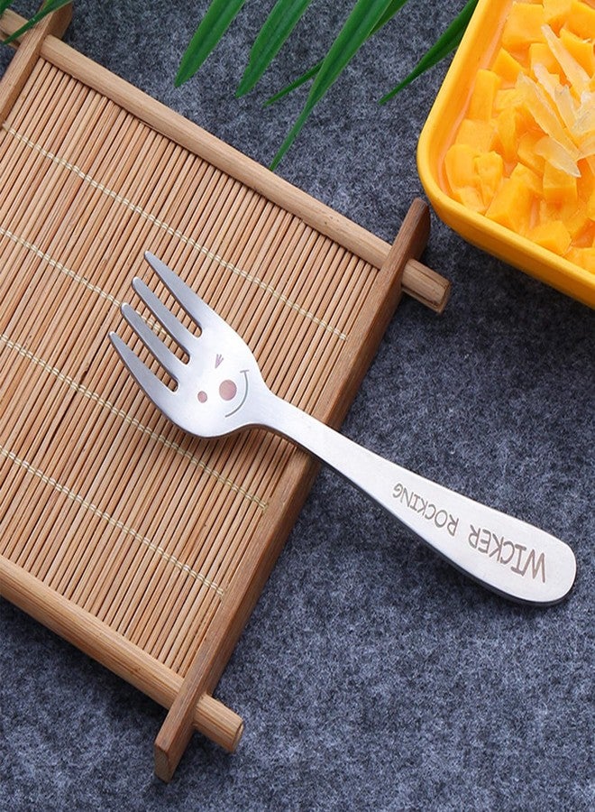 Mockery Children's Cutlery 3pcs Stainless Steel Kid's Toddler Cutlery Set, Children Safe Flatware Utensils Set Includes - 1 x Forks, 2 x Dinner Spoons (Silver) - Image 4