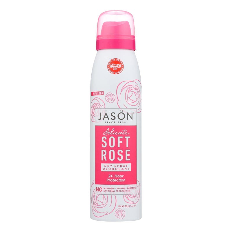 Jason Dry Spray Deodorant, Delicate Soft Rose, 3.2 Oz - Image 1