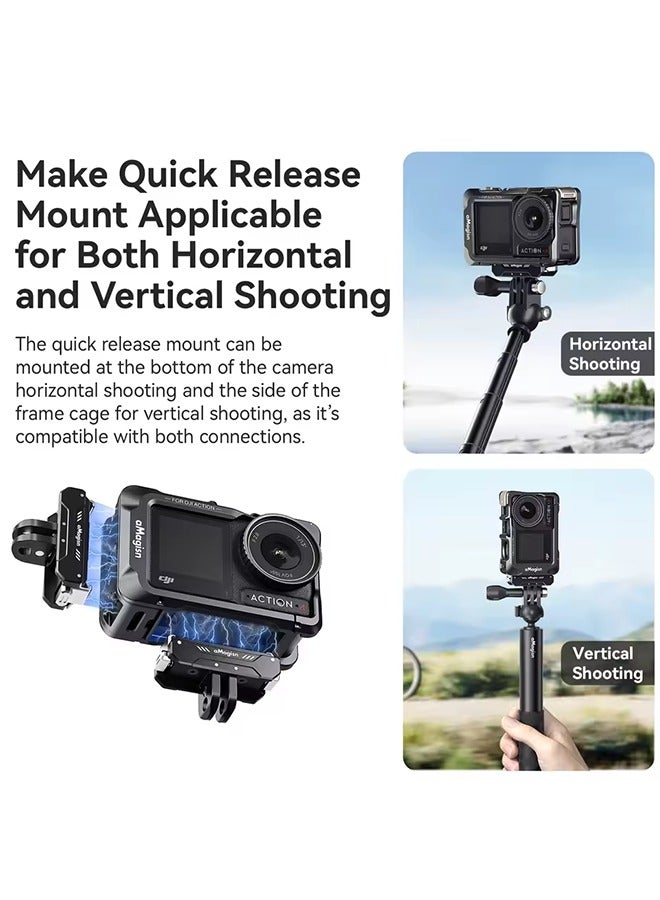 قفص ألومنيوم سريع الفك مع غطاء معدني لـ DJI Osmo Action 5pro 5 pro 4 3 حافظة حماية ملحقة - Image 2