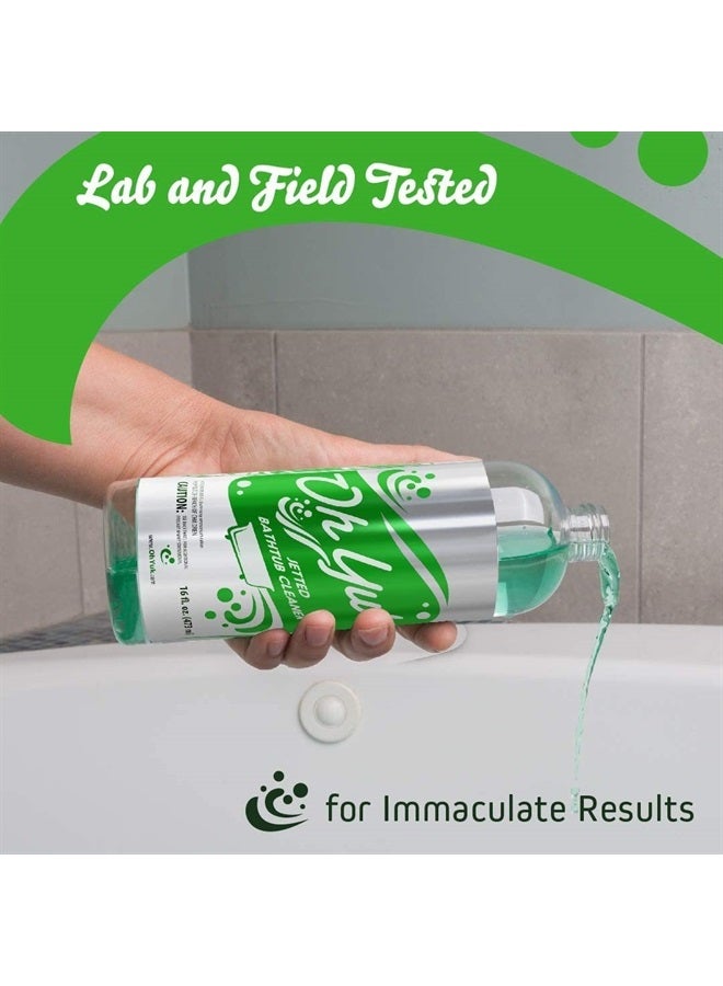 Oh Yuk منظف حوض الاستحمام المزود برشاشات، أحواض الاستحمام، أحواض الاستحمام الدوامة، الأكثر فعالية في تنظيف أحواض الاستحمام المزودة برشاشات، آمن على الصرف الصحي، 32 تنظيف لكل زجاجة - 1 جالون - Image 3