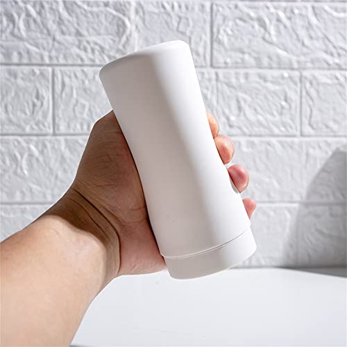 Partslety Soap Dispenser, Liquid Dish Soap Dispenser Squeeze Bottle, Silicone Divided Bottle Squeeze Type Hand Soap Essential Oil Lotion Dispensing White - Image 4