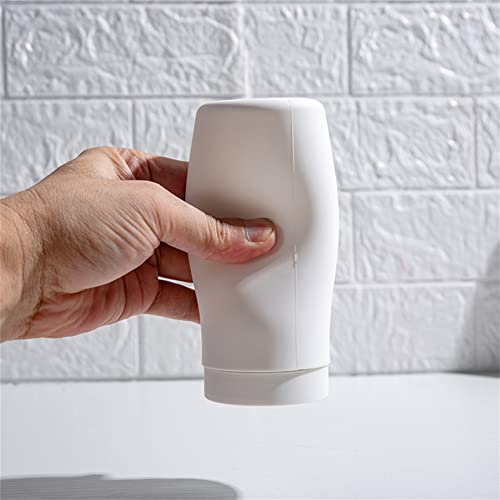 Partslety Soap Dispenser, Liquid Dish Soap Dispenser Squeeze Bottle, Silicone Divided Bottle Squeeze Type Hand Soap Essential Oil Lotion Dispensing White - Image 3