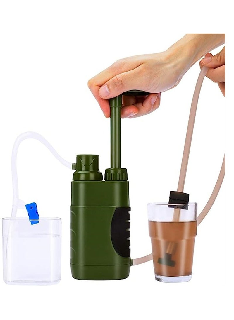 Generic Portable Hand Pump Water Filter, 100000 Gallon Camping Water Filter Survival, 3 Stage Backpack Water Filter System Camping Water Filter for Family Outdoor, Emergency - Image 2