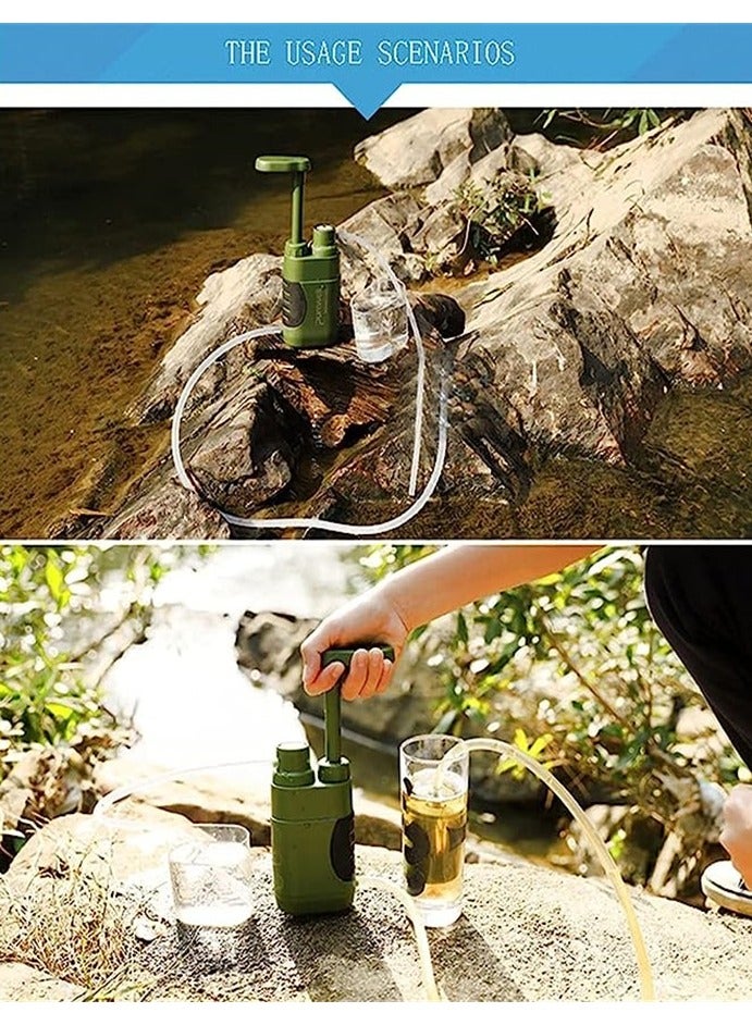 Generic Portable Hand Pump Water Filter, 100000 Gallon Camping Water Filter Survival, 3 Stage Backpack Water Filter System Camping Water Filter for Family Outdoor, Emergency - Image 3