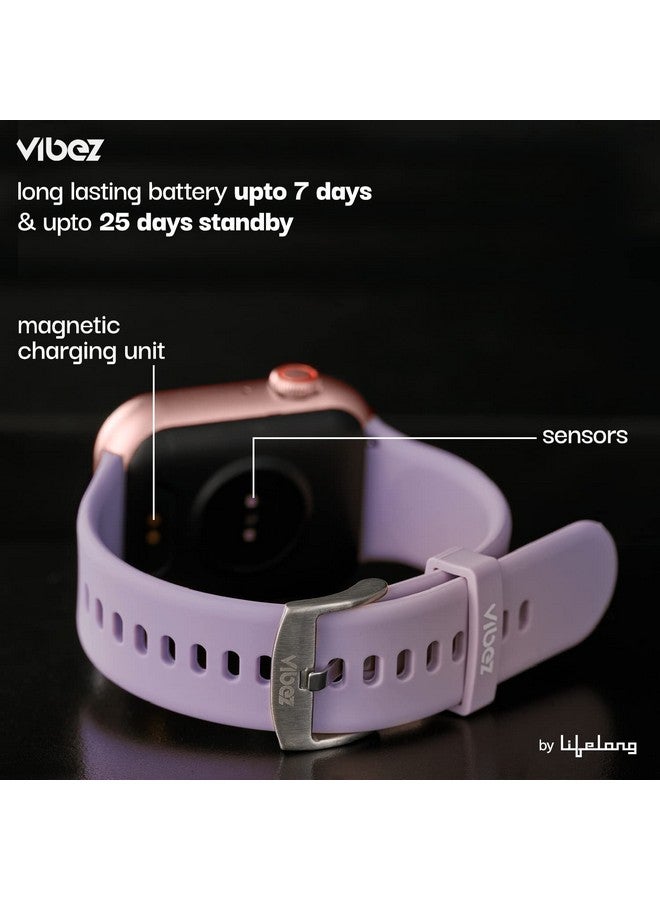 VIBEZ Vibez by Lifelong Hype Women Smartwatch with Bluetooth Calling|Multiple Straps (VBSWW801, 1 Year Manufacturer Warranty, Rose Gold)  - Image 5