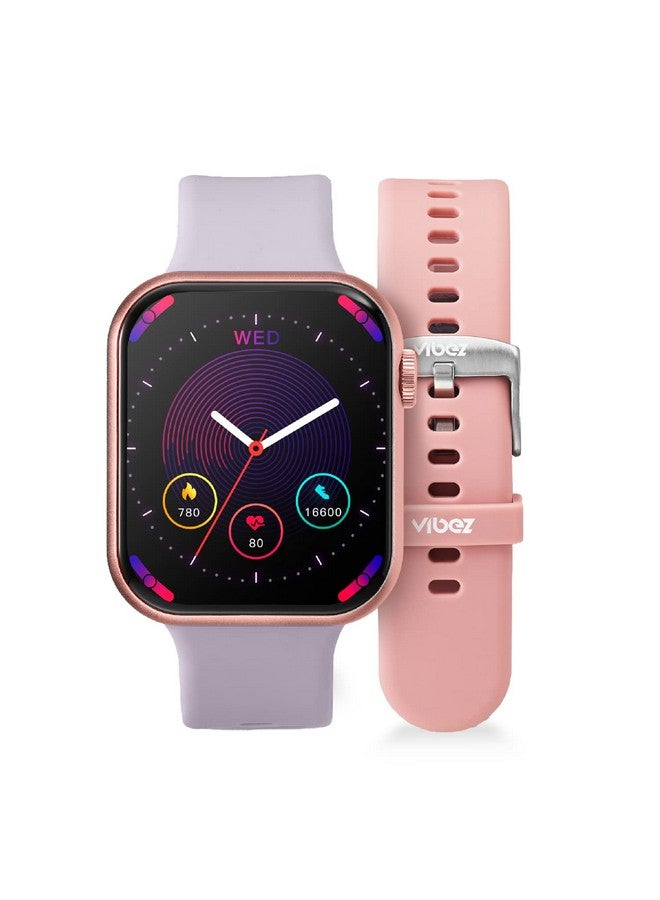 VIBEZ Vibez by Lifelong Hype Women Smartwatch with Bluetooth Calling|Multiple Straps (VBSWW801, 1 Year Manufacturer Warranty, Rose Gold)  - Image 1