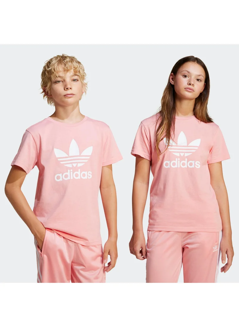 adidas تيشيرت تريفويل وردي أوريجينالز للأطفال