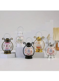 Home Care 1pcs Moroccan Arab Ramadan Wind Light LED Electronic Candle Night Lights, Castle Candle Lamp, Star Moon Wind Lamp, Small Lantern Candle Holder Ornament Islamic Muslim Ramadan And Eid AI-Fitr LED Hanging Lantern For Ramadan Home Party Decoration Assorted Color And Design 2.5X6.5cm  - Image 1