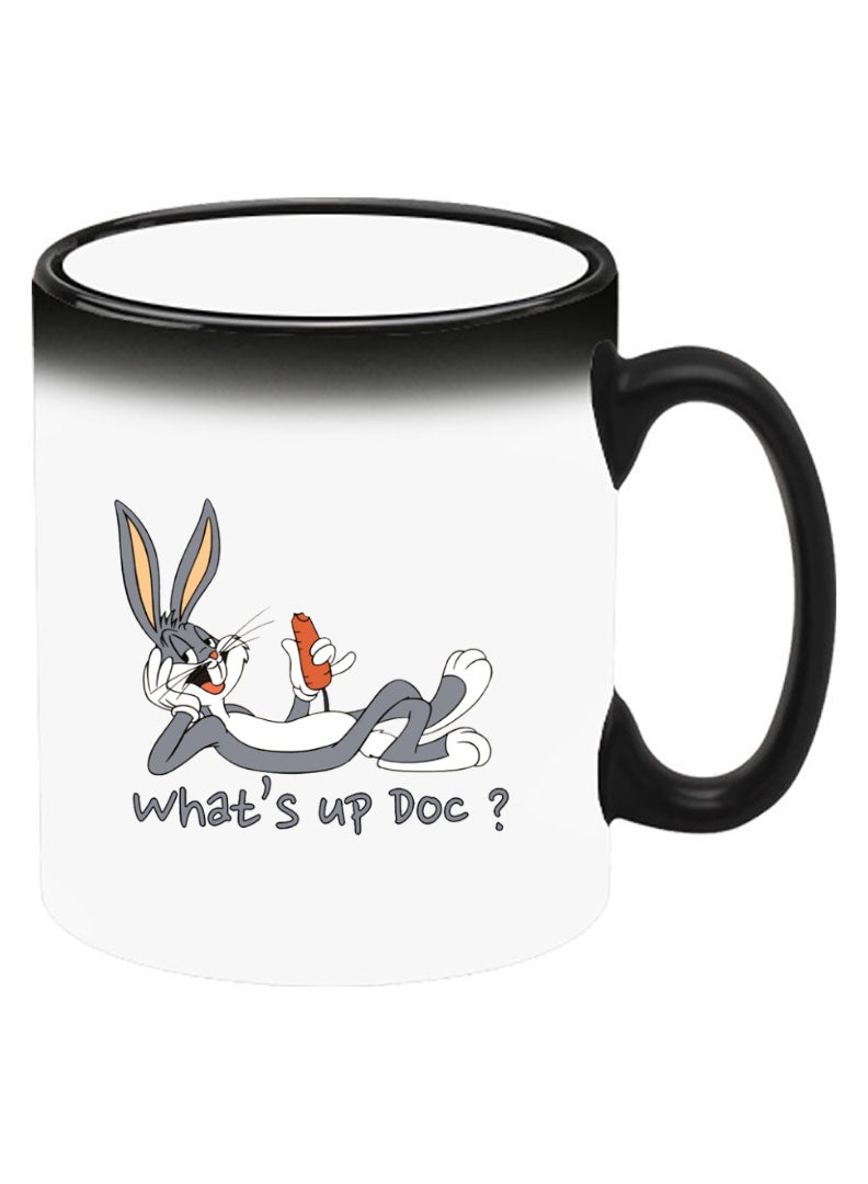Theodor Color Changing Heat Sensitive Ceramic Mug, Image Revealed When HOT Liquid is Added! Whats up Doc - Image 2