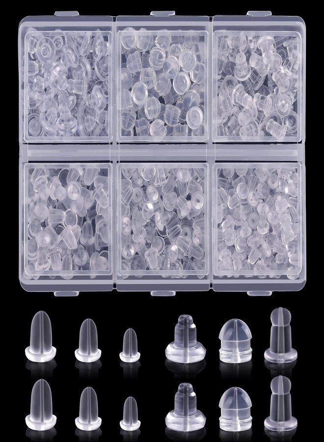 ARRITZ 6 Sizes Earring Backs Rubber, ARRITZ 300PCS Soft Silicone Earring Backs Replacements for Studs, Hook Earring, Hoops - Image 1