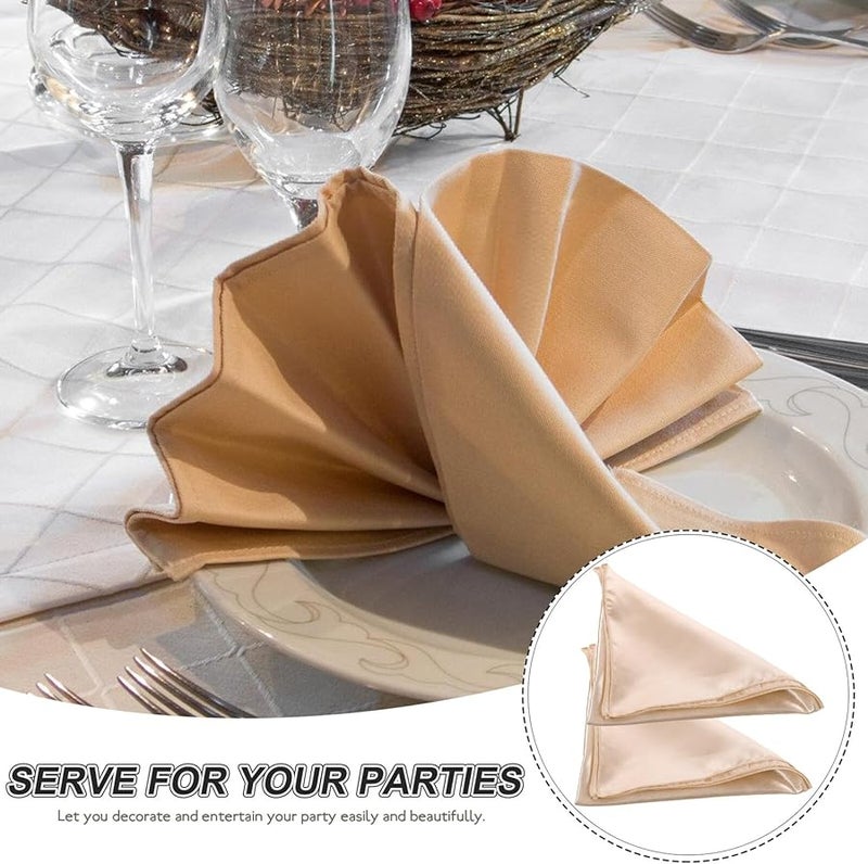 Satin Cloth Napkins 8 Pack Soft Absorbent Washable for Wedding Party Home Restaurant - Image 5