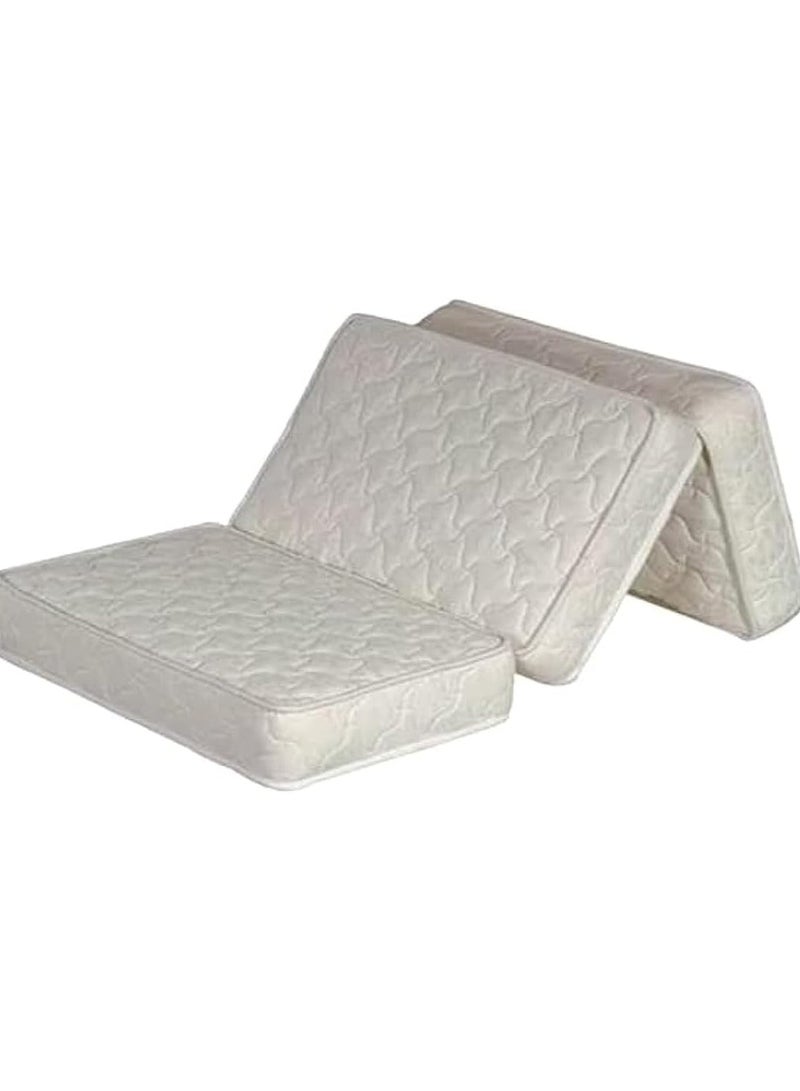 COMFY FOLDING SEMI MEDICATED PORTABLE MATTRESS WHITE SINGLE 3 - Image 1