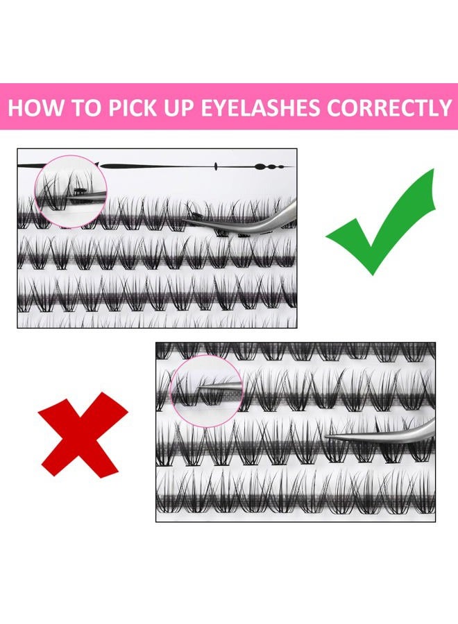 Fenshine Cluster Lashes Individual Lashes Wide Stem 0.07D 20D Curl 12mm DIY Eyelash Extension Individual Soft False Lashes for Personal Use at Home - Image 5