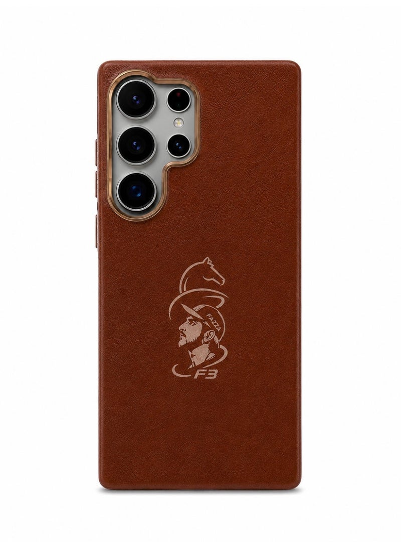 Samsung S26 Ultra Leather Texture Case –Brown - Image 3