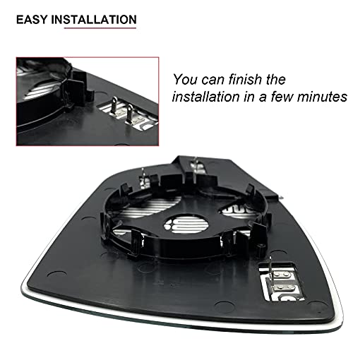 SKARUMMER Passenger Right Side Mirror Replacement for 2012-2018 Ford Focus - Side View Heated Convex Mirror Glass with Rear Holder, Replace CM5Z-17K707-G - Image 5