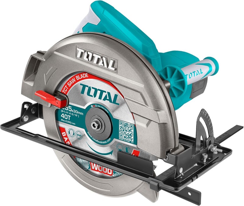 توتال منشار دائري من توتال، شفرة 235 مم، قدرة 2200 واط، عمق قطع 80 مم، سرعة دوران 4300 دورة في الدقيقة - Image 1