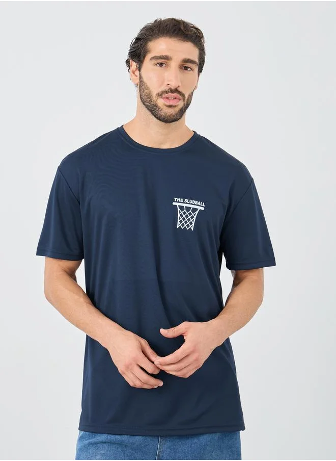 Styli Styli Back Graphic Print Crew Neck Oversized T-Shirt