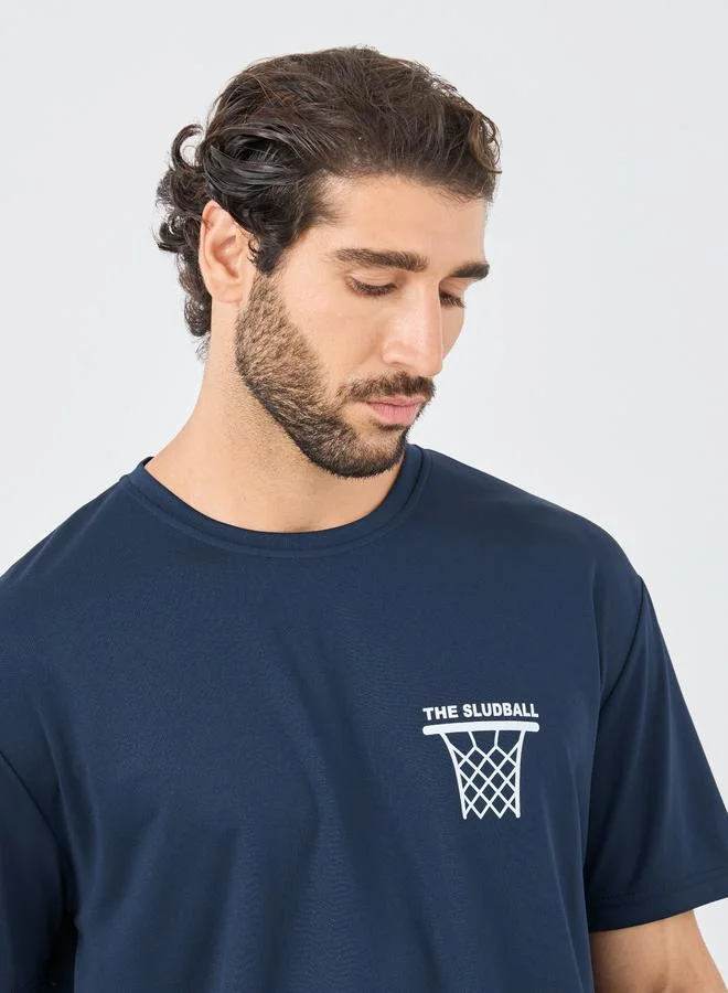 Styli Styli Back Graphic Print Crew Neck Oversized T-Shirt