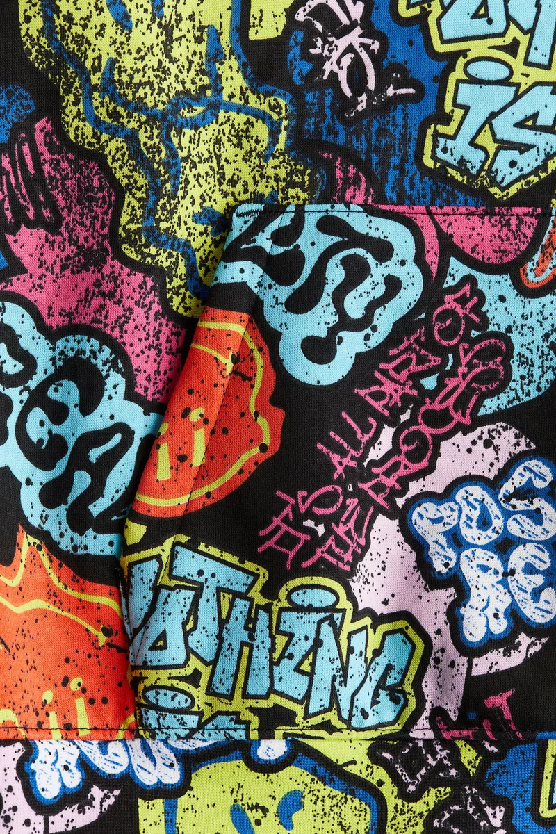 اتش اند ام Motif-detail hoodie