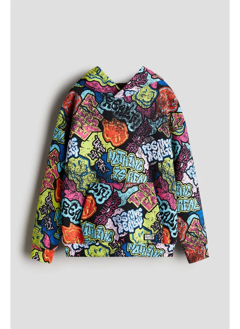 اتش اند ام Motif-detail hoodie