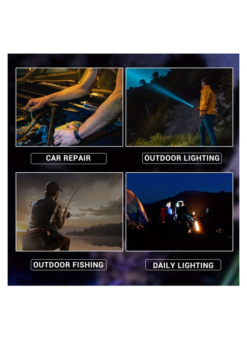 N3 - Mini Multifunctional LED Flashlights USB Rechargeable Small Keychain Pocket Flashlight with 6 Modes including White LED, Red LED, Blue LED and UV LED - Image 1