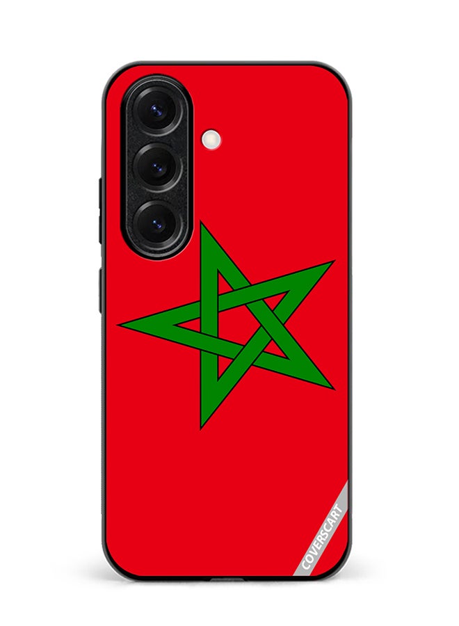 Protective Case Cover For Samsung Galaxy S25 Morocco Flag Design Multicolour