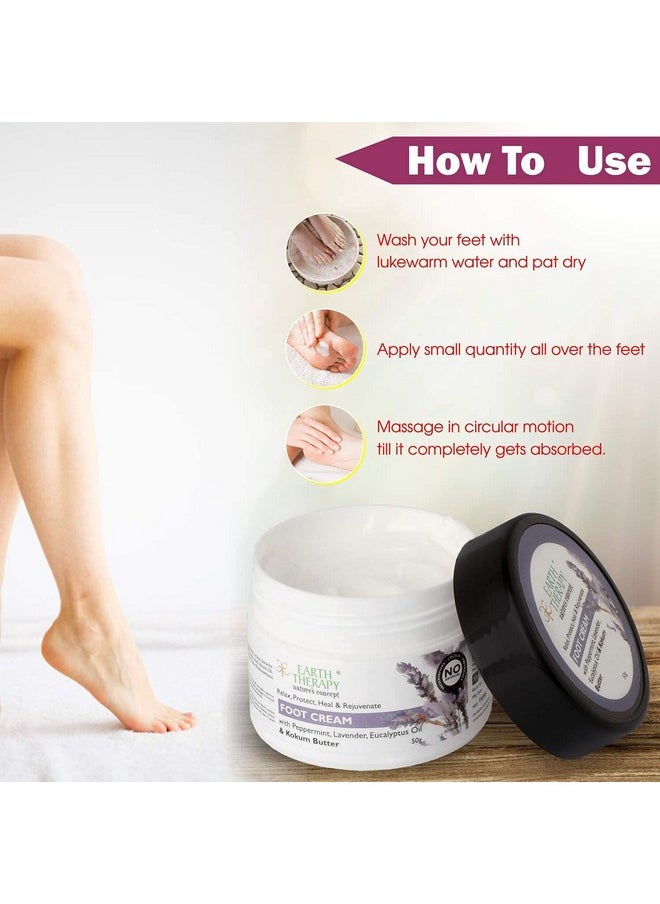 EARTH THERAPY - Foot Cream 50G X 2 Set For Cracked Heels, Dry Skin, Feet Repair, Knee Brightening Whitening Hydration & Ultra Healing For Women & Men - Image 1
