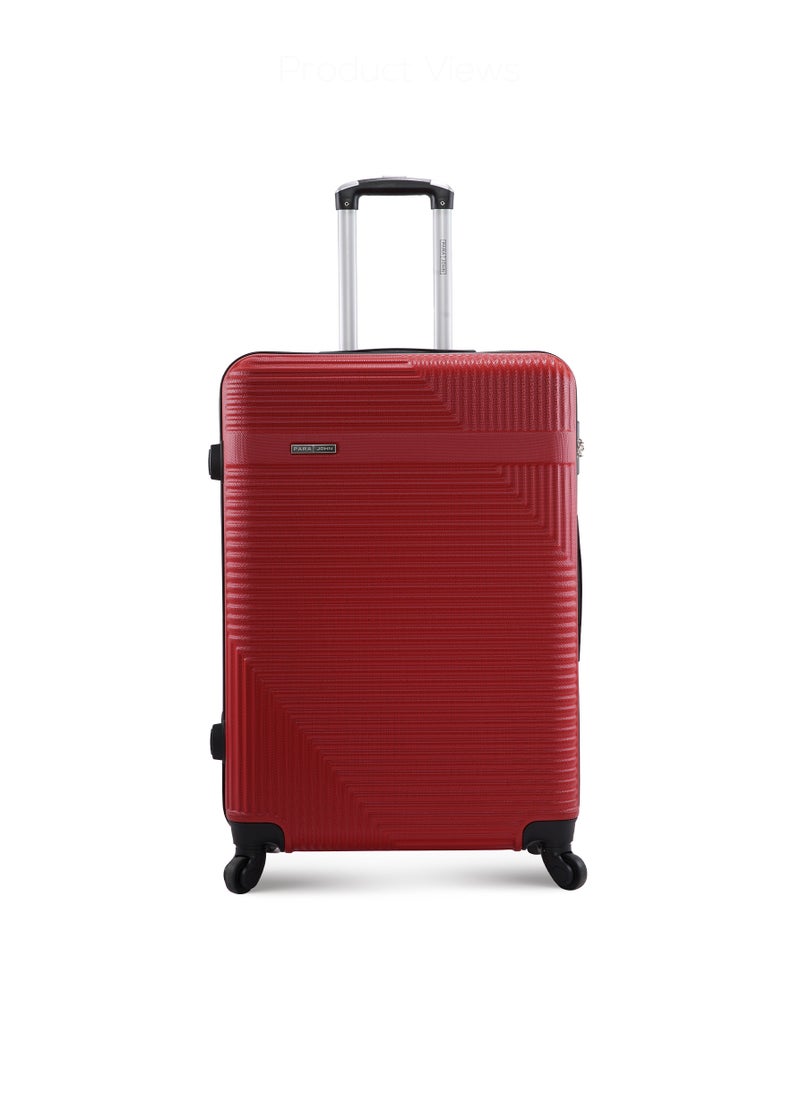 PARAJOHN Neto 3 Piece ABS Hardside Spinner Luggage Trolley Set 20/24/28 Inch Red  - Image 3