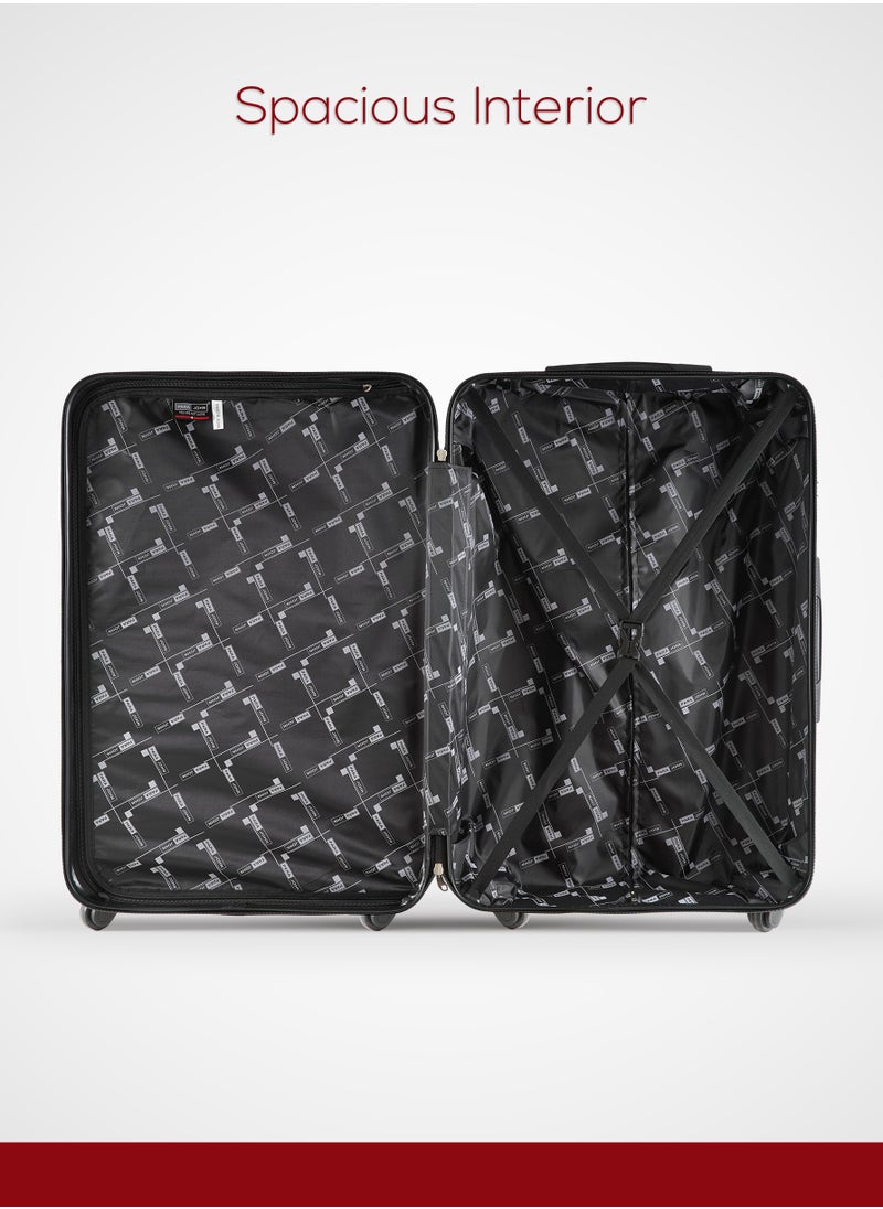 PARAJOHN Neto 3 Piece ABS Hardside Spinner Luggage Trolley Set 20/24/28 Inch Red  - Image 5