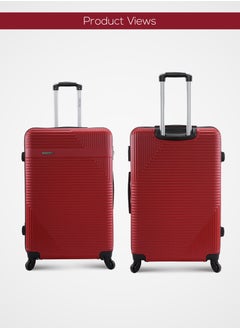 PARAJOHN Neto 3 Piece ABS Hardside Spinner Luggage Trolley Set 20/24/28 Inch Red  - Image 2