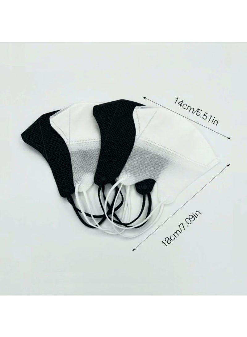 20 Pcs 3D Disposable Face Mask Unisex Adult's 3-Ply Melt Blown Filter Face Mask With Elastic Ear Loop -Khaki - Image 4