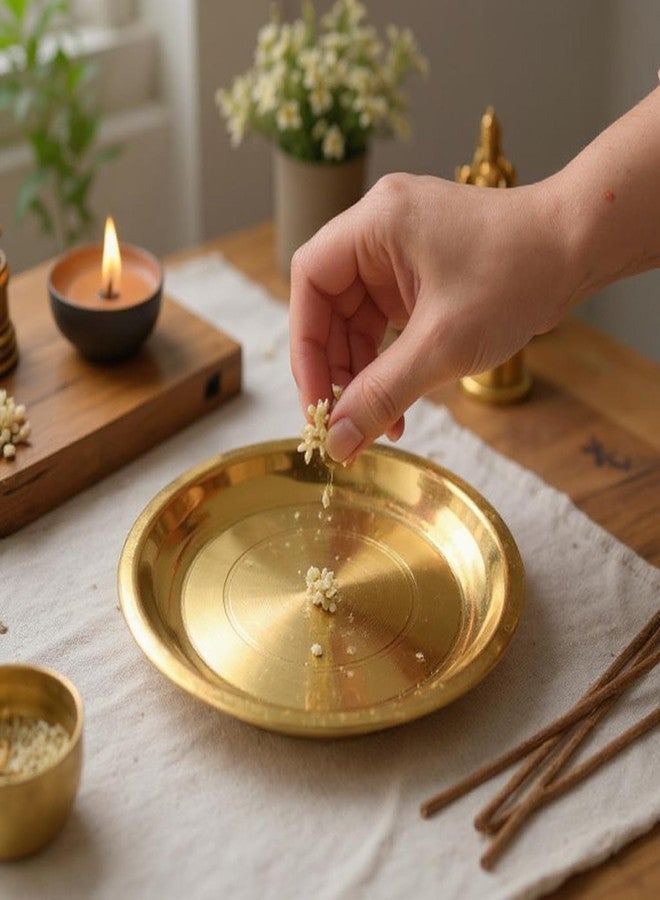 VIKITSU Premium Brass for Puja - Handcrafted (4 Inch) - Image 2
