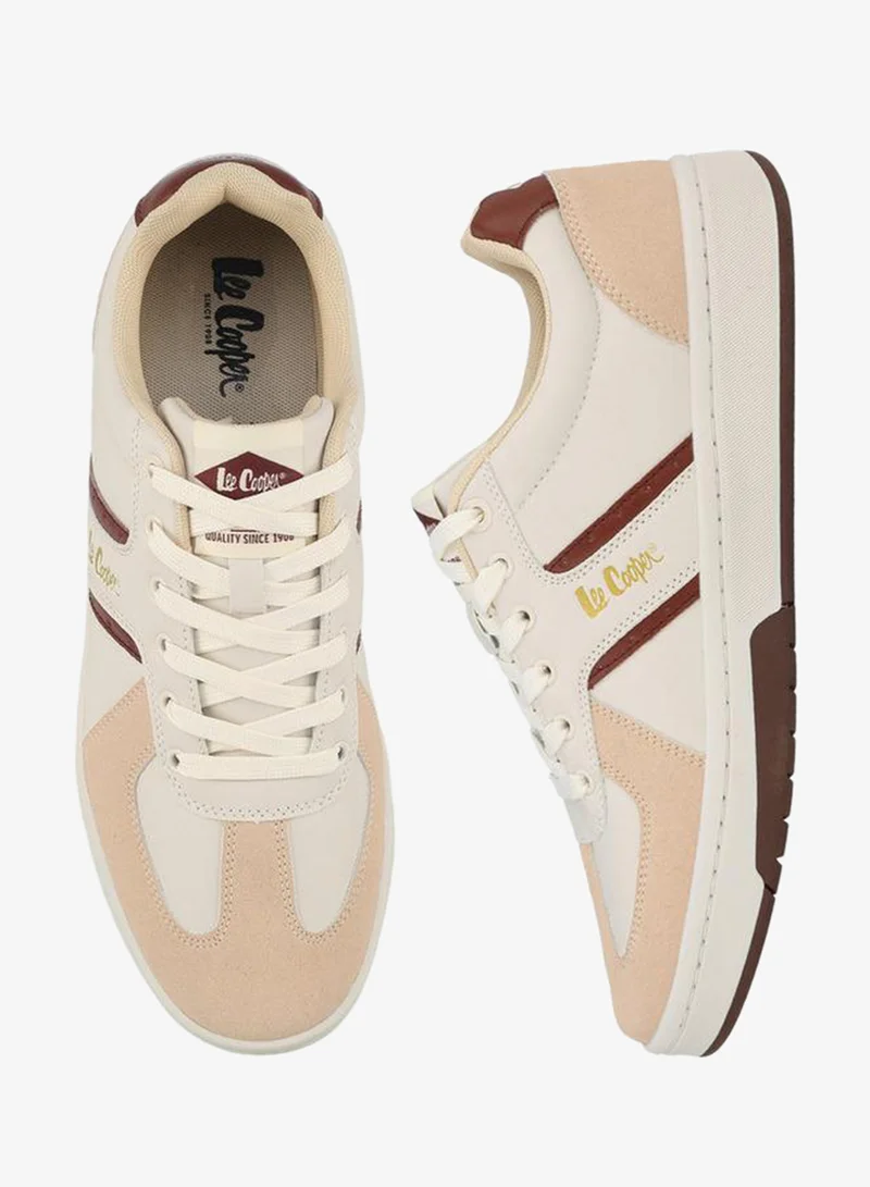 Lee Cooper Men Logo Print Lace-Up Sneakers