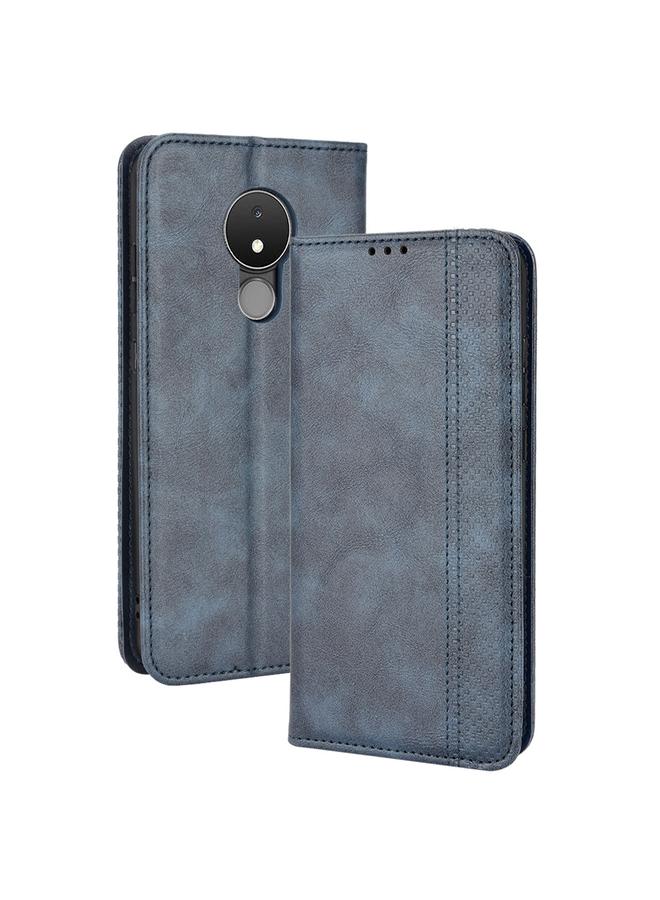 S-TOP Case For Nokia C21 Magnetic Buckle Retro Crazy Horse Leather Phone Case - Image 1