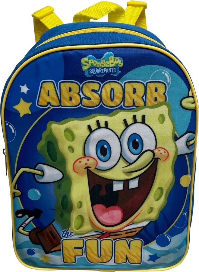 Ruz Sponge Bob Toddle Boy 12 Inch Mini Backpack (Blue-Yellow) - Image 3