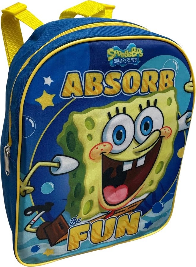 Ruz Sponge Bob Toddle Boy 12 Inch Mini Backpack (Blue-Yellow) - Image 2