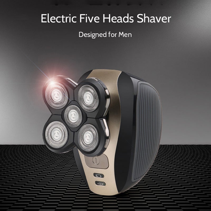 Men Multifunctional 5 Heads Electric Bald Shaver Razor Rechargeable Washable Beard Cordless Hair Trimmer Clipper Groomer - Image 3