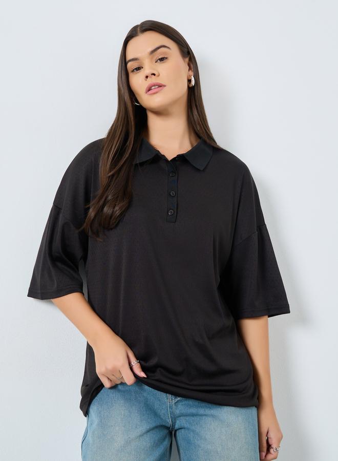 ستايلي تيشيرت بولو محبوك - Image 3