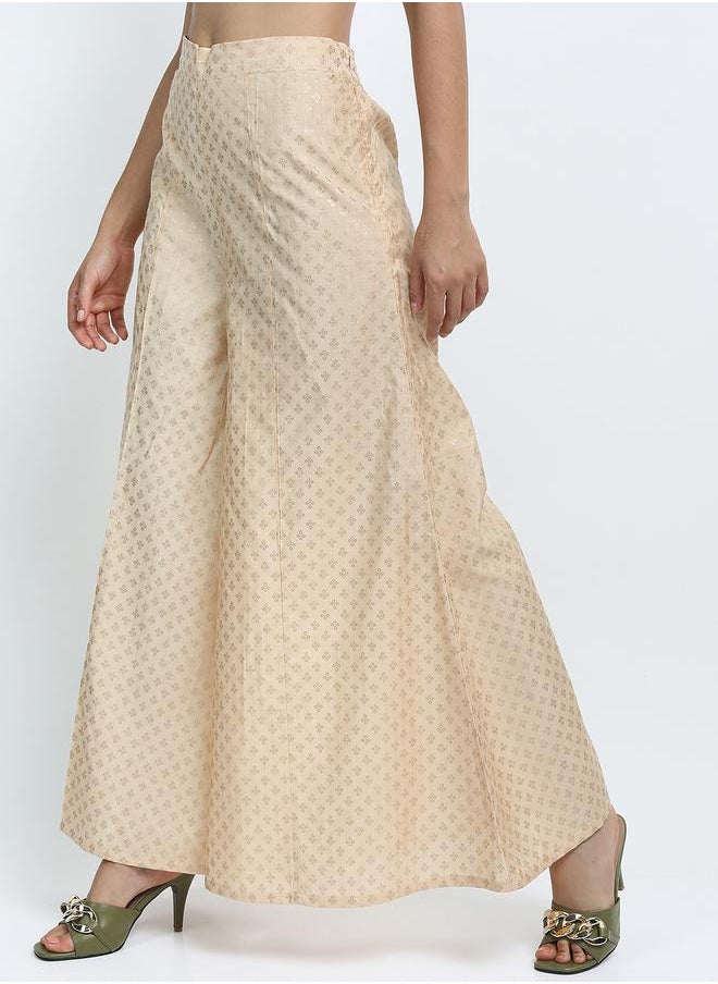 Vishudh Women Zari Printed Party Wear Palazzo Pants by Styli  - Image 2
