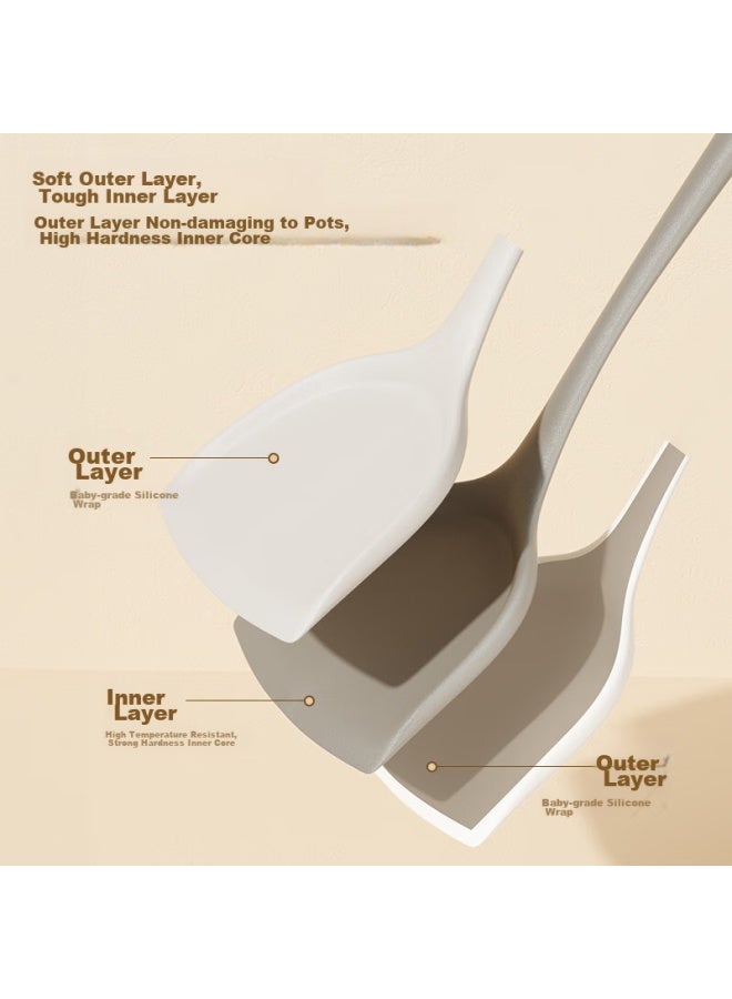 Royalstar Silicone Spatula And Spoon Set, Food-grade Heat-resistant Kitchen Cooking Utensils Including Spatula, Soup Ladle, Strainer, Rice Spoon, And Frying Spatula Combinatio - Image 4