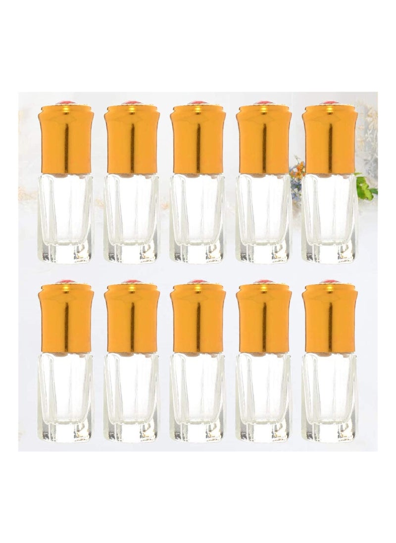 SYOSI - 10 Pcs Glasses Roll on Bottles Refillable Empty Perfume Bottle Travel Essential Oil Roller Bottles Perfumes Bottles Container 3 ml Random Color - Image 1