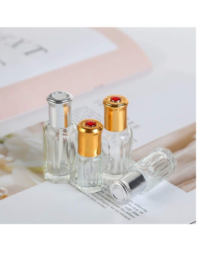 SYOSI - 10 Pcs Glasses Roll on Bottles Refillable Empty Perfume Bottle Travel Essential Oil Roller Bottles Perfumes Bottles Container 3 ml Random Color - Image 1