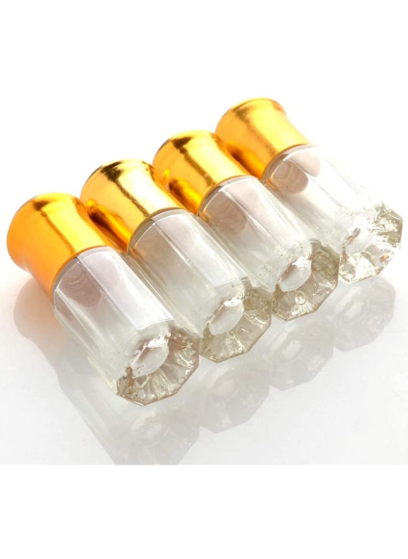 SYOSI - 10 Pcs Glasses Roll on Bottles Refillable Empty Perfume Bottle Travel Essential Oil Roller Bottles Perfumes Bottles Container 3 ml Random Color - Image 1