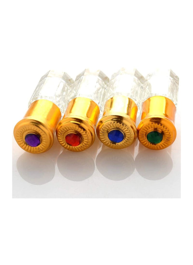 SYOSI - 10 Pcs Glasses Roll on Bottles Refillable Empty Perfume Bottle Travel Essential Oil Roller Bottles Perfumes Bottles Container 3 ml Random Color - Image 1
