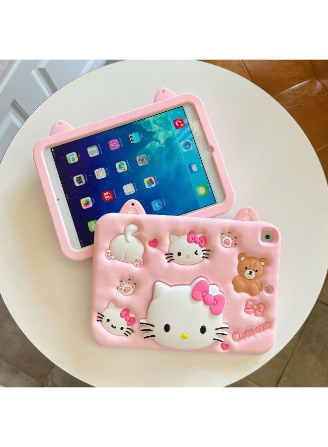 Cartoon 3D Silicon Handle Stand Cover For iPad 9th/8th/7th Generation (2022/2021/2020/2019 Model, 10.2 inch) - Image 2